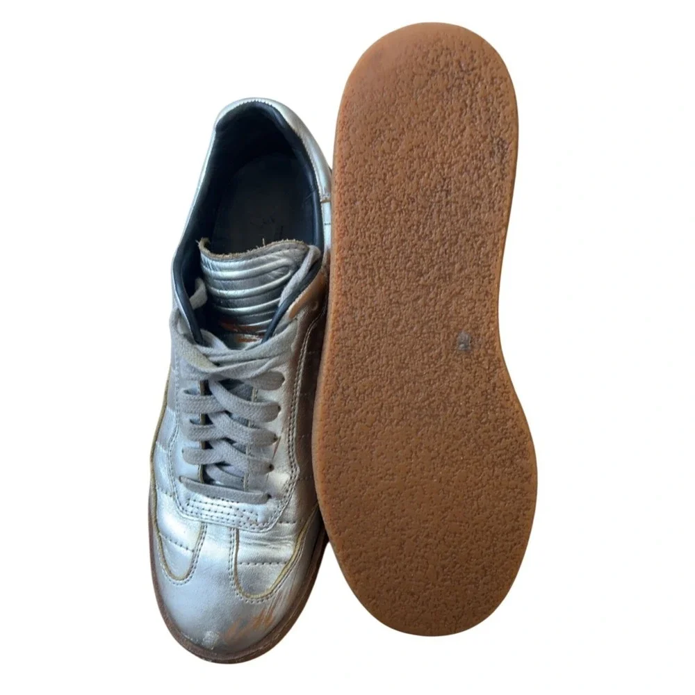 Alexander Wang silver distressed sneaker size EU 38 W‎ 7.5-8